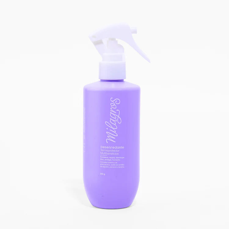 Multi-benefit heat protectant detangler